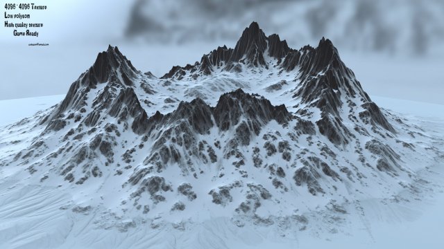 snow mountain 1 3D Model .c4d .max .obj .3ds .fbx .stl .blend 