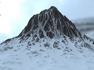 snow mountain 3 3D Model