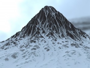 snow mountain 3 Modello 3D