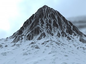 snow mountain 3 Modello 3D
