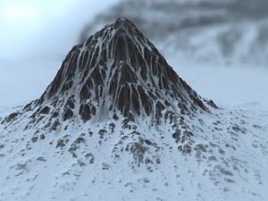 snow mountain 3 Modello 3D