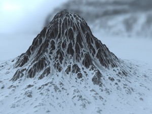 snow mountain 3 Modello 3D