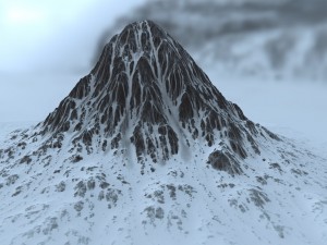 snow mountain 3 Modello 3D