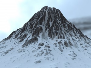 snow mountain 3 Modello 3D