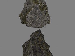 old cliff rocks 2 3D Modell