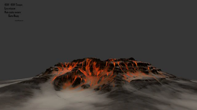 volcano 3D Model .c4d .max .obj .3ds .fbx .stl .blend