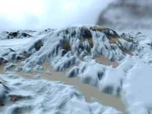 snow terrain 3Dモデル