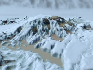 snow terrain 3Dモデル