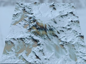 snow terrain 3Dモデル