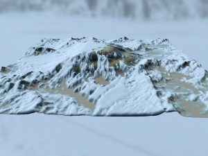 snow terrain 3Dモデル