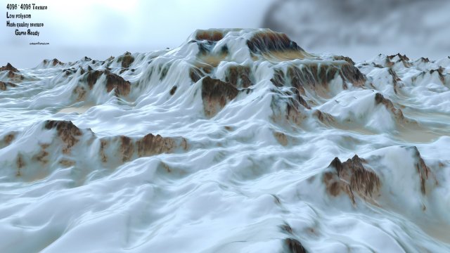 snow mountain 1 Modelo 3D .c4d .max .obj .3ds .fbx .stl .blend 