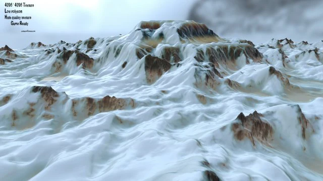 snow mountain 1 3D Model .c4d .max .obj .3ds .fbx .stl .blend 