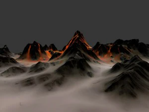 화산 3D 모델