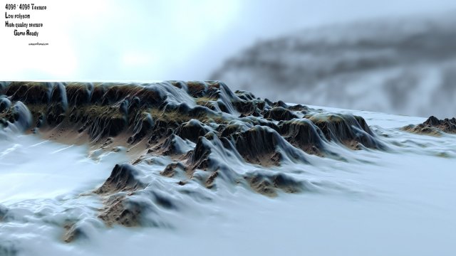 snow mountain 2 Modelo 3D .c4d .max .obj .3ds .fbx .stl .blend
