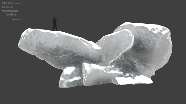 snow ice rocks Modello 3D .c4d .max .obj .3ds .fbx .stl .blend 