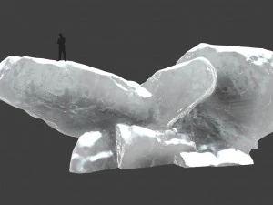 snow ice rocks 3D Model