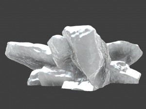 snow ice rocks Modello 3D