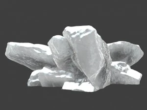 snow ice rocks 3D Model