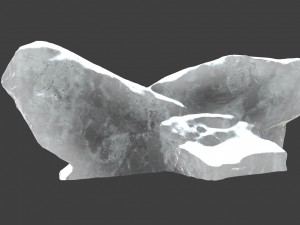 snow ice rocks Modello 3D