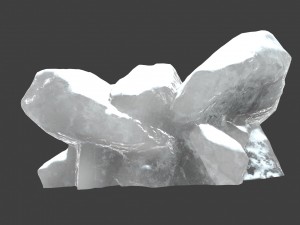 snow ice rocks Modello 3D