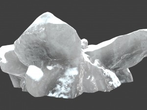 snow ice rocks Modello 3D