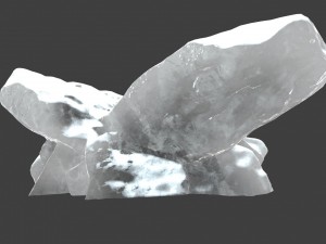 snow ice rocks Modello 3D