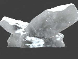 snow ice rocks 3D Model