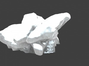 snow ice rocks Modello 3D