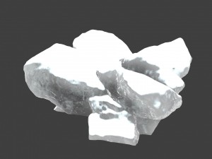snow ice rocks Modello 3D