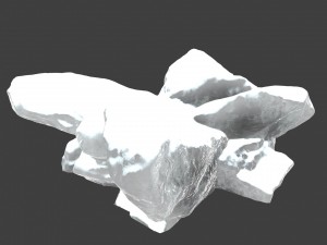 snow ice rocks Modello 3D