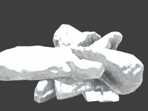 snow ice rocks Modello 3D