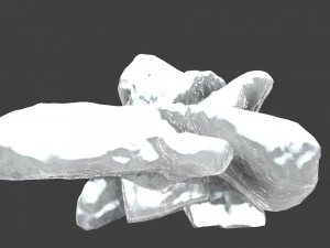 snow ice rocks 3D Model
