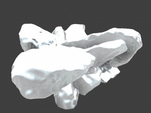 snow ice rocks Modello 3D