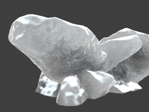 snow ice rocks Modello 3D