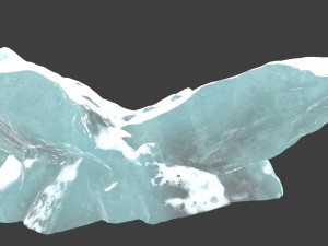 snow ice rocks 1 3Dモデル