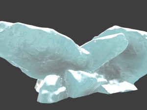 snow ice rocks 1 3Dモデル