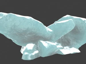 snow ice rocks 1 3D Model
