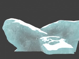 snow ice rocks 1 3Dモデル