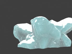 snow ice rocks 1 3D Model