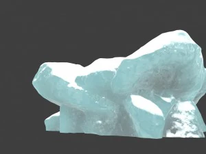 snow ice rocks 1 3D Model