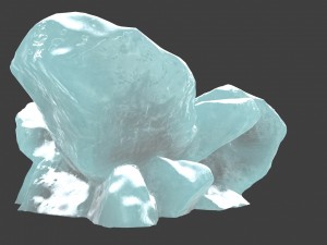 snow ice rocks 1 3Dモデル