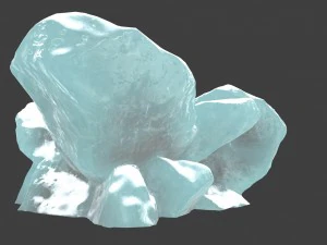 snow ice rocks 1 3D Model