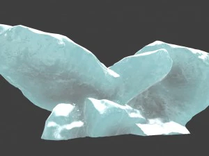 snow ice rocks 1 3D Model