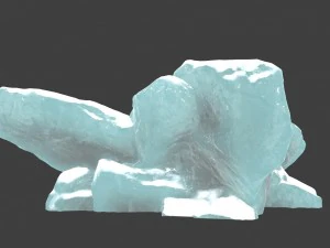 snow ice rocks 1 3D Model