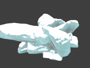 snow ice rocks 1 3Dモデル