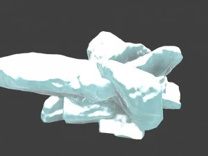 snow ice rocks 1 3D Model