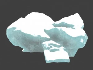 snow ice rocks 1 3D Model