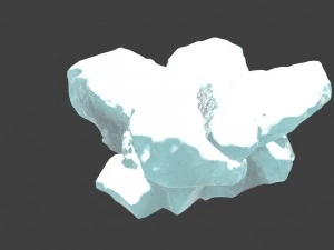 snow ice rocks 1 3D Model