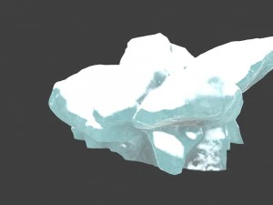 snow ice rocks 1 3D Model