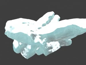 snow ice rocks 1 3D Model